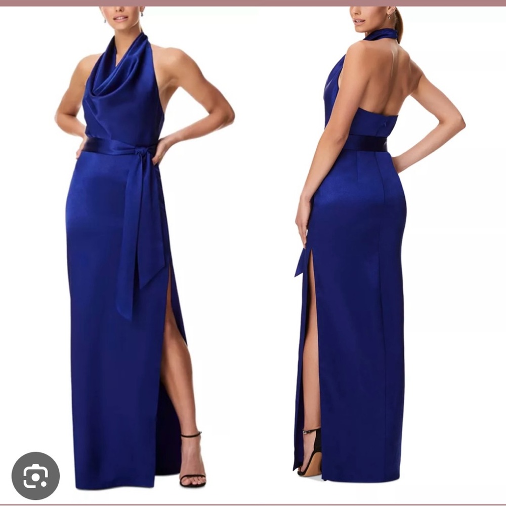 Aidan Mattox Elegant Blue Satin Gown NWT Size 0